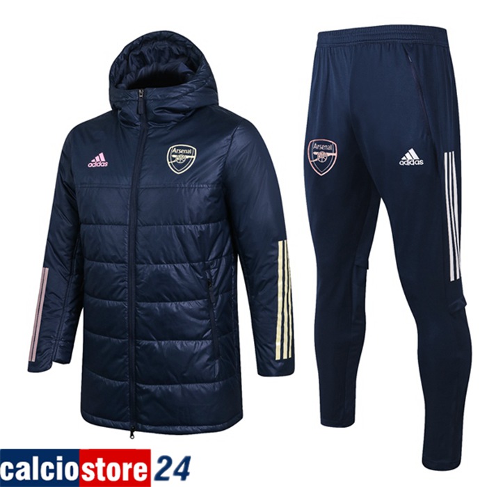 Nuove Piumino Calcio Arsenal + Pantaloni Blu Marino 2020/2021