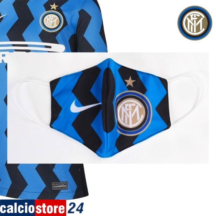 Mascherine Antipolvere Per Inter Milan Blu/Nero Con Filtro