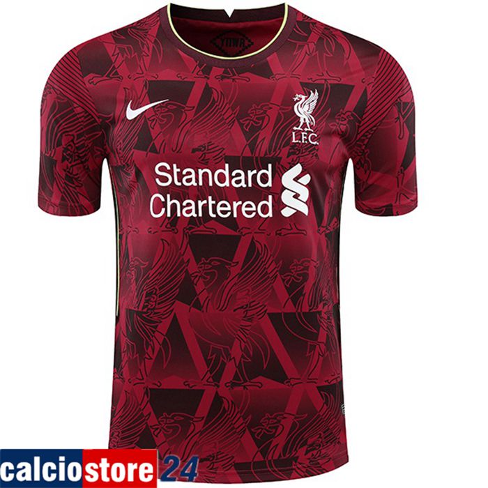 Nuova T Shirt Allenamento FC Liverpool Rosso/Bianca 2020/2021