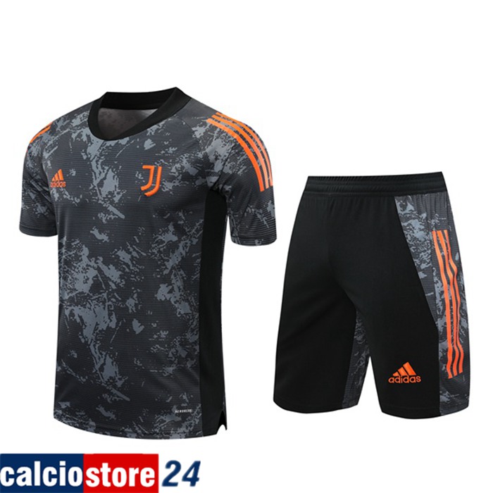 Kit Maglia Allenamento Juventus + Pantaloni Grigio/Giallo 2020/2021