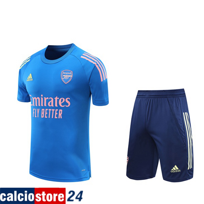 Nuova Kit Maglia Allenamento Arsenal + Pantaloni Blu 2020/2021