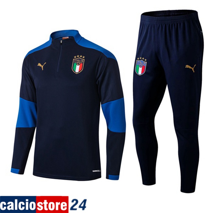 Nuova Insieme Tuta Calcio Italia Blu Navy 2020/2021