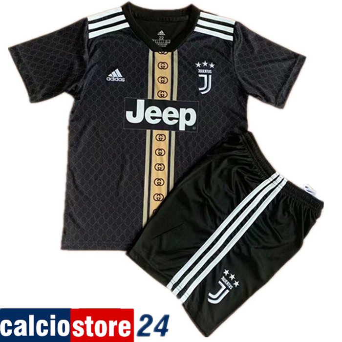 Nuova Maglie Calcio Juventus Bambino Concept Edition Nero 2021/2022