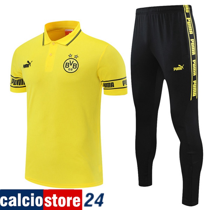Kit Maglia Polo Dortmund BVB + Pantaloni Giallo 2021/2022