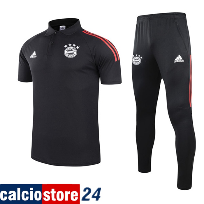 Kit Maglia Polo Bayern Monaco + Pantaloni Nero 2021/2022