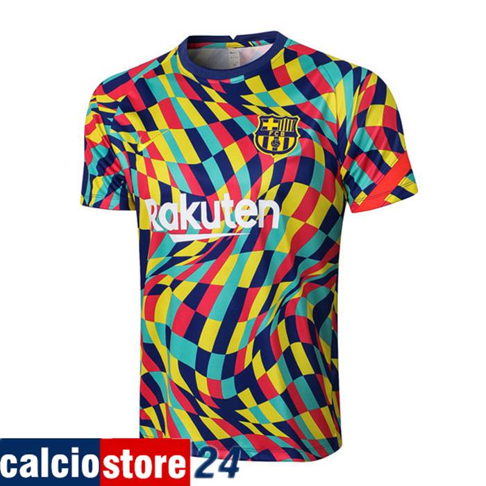 T Shirt Allenamento FC Barcellona Giallo/Blu 2021/2022