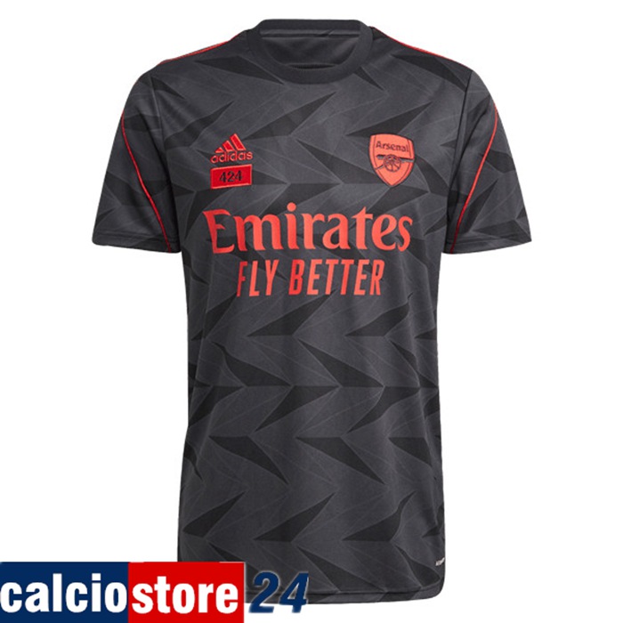 T Shirt Allenamento Arsenal 424 Nero 2021/2022