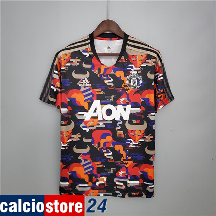 T Shirt Allenamento Manchester United Rosso/Nero 2021/2022