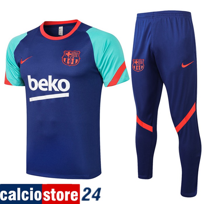 Kit Maglia Allenamento FC Barcellona + Pantaloni Blu 2021/2022