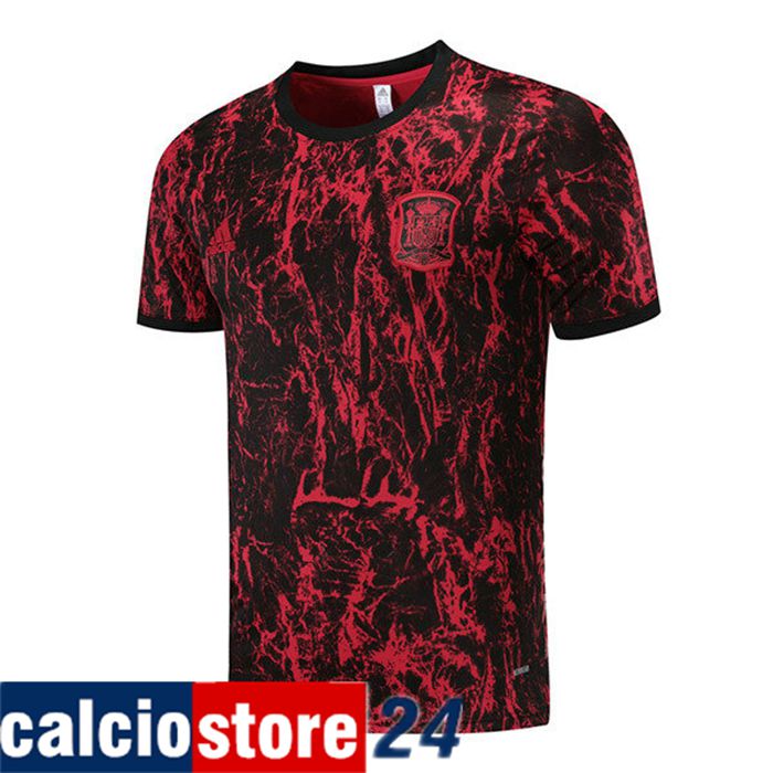 Nuove T Shirt Allenamento Spagna Rosso/Nero/Giallo 2021/2022
