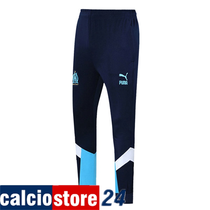 Nuove Pantaloni Da Training Marsiglia OM Bianca/Blu Navy 2021/2022