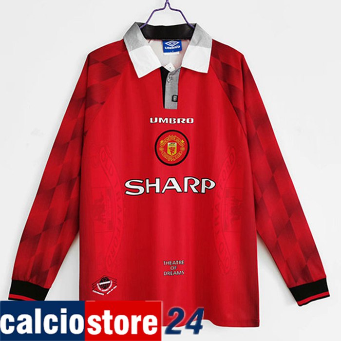 Nuove Maglie Calcio Manchester United Retro Prima Manica Lunga 1996/1997