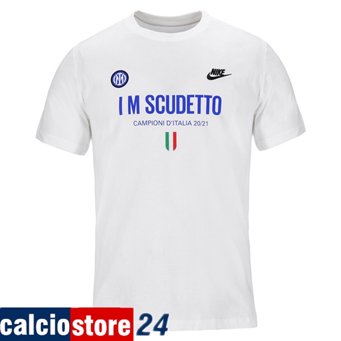 T Shirt Allenamento Inter Milan Scudetto Bianca 2021