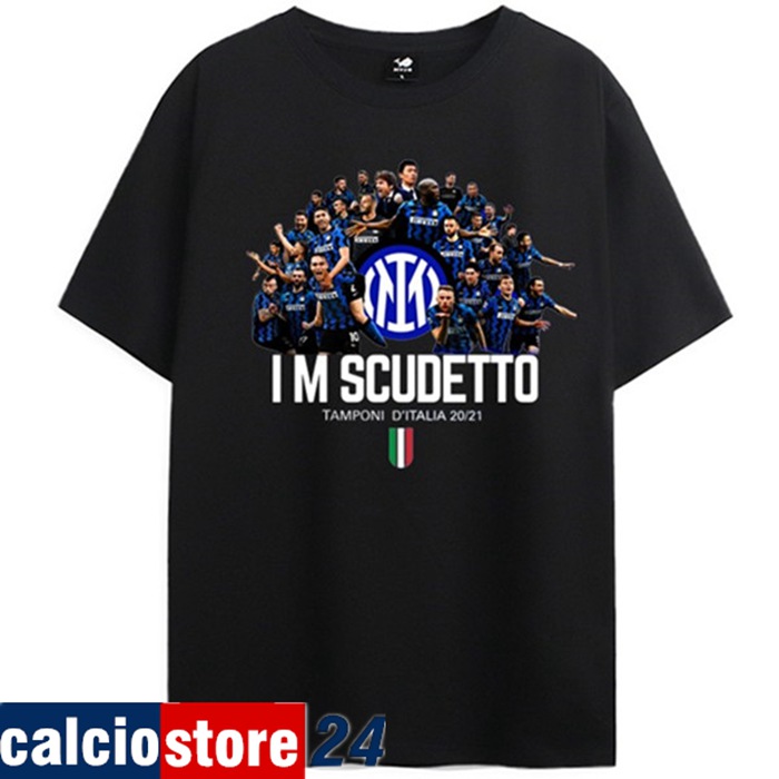 T Shirt Allenamento Inter Milan Scudetto Nero 2021