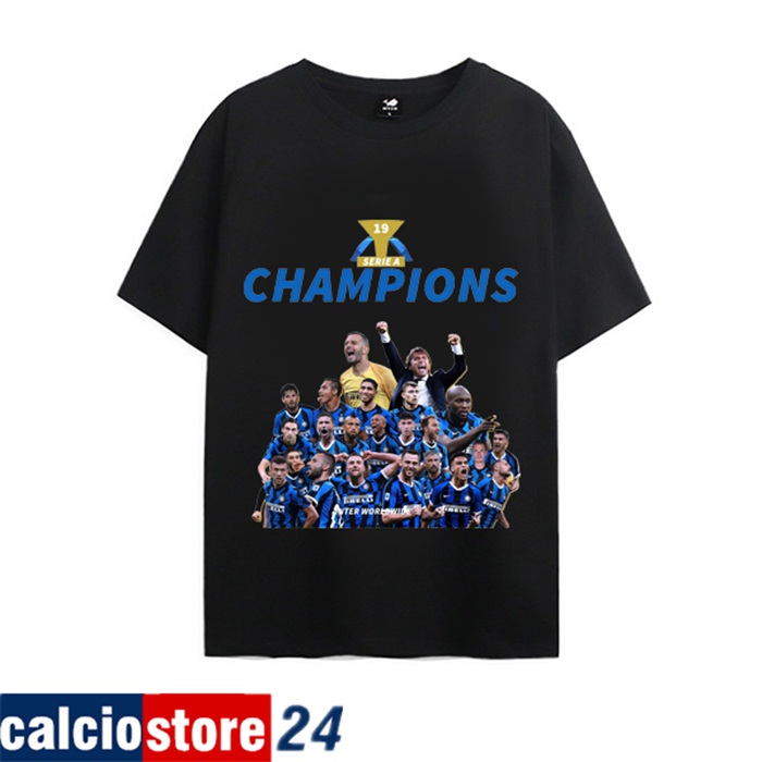 T Shirt Allenamento Inter Milan Serie A 19 Champions Nero 2021