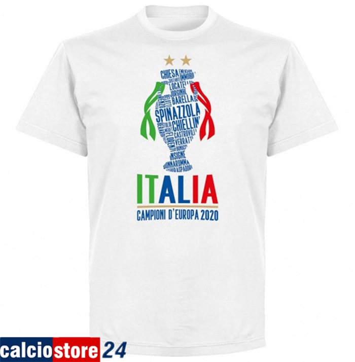 T-Shirts Italia UEFA Euro 2020 Champions Bianca - GXHTS03