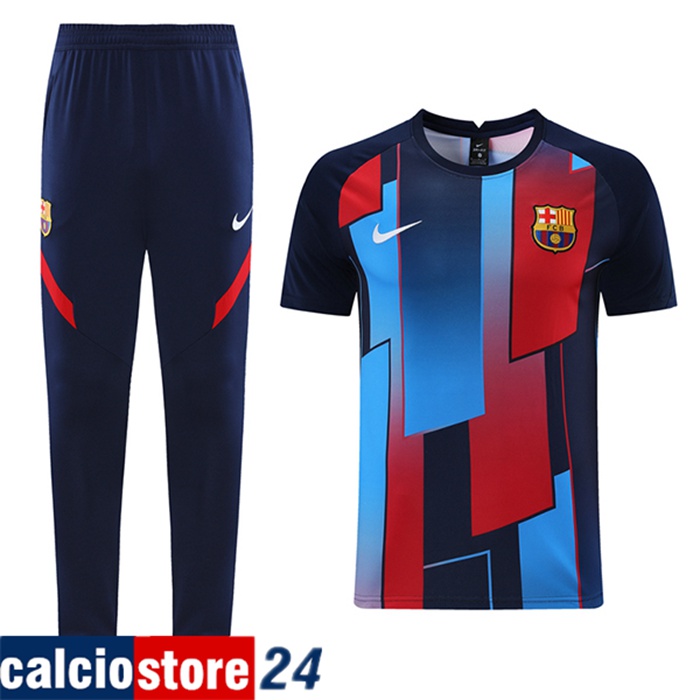 Kit Maglia Allenamento FC Barcelona + Pantaloni Nero/Blu 2021/2022