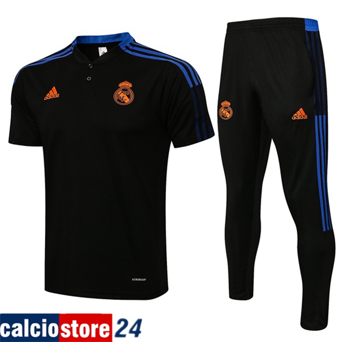 Kit Maglia Polo Real Madrid + Pantaloni Nero 2021/2022
