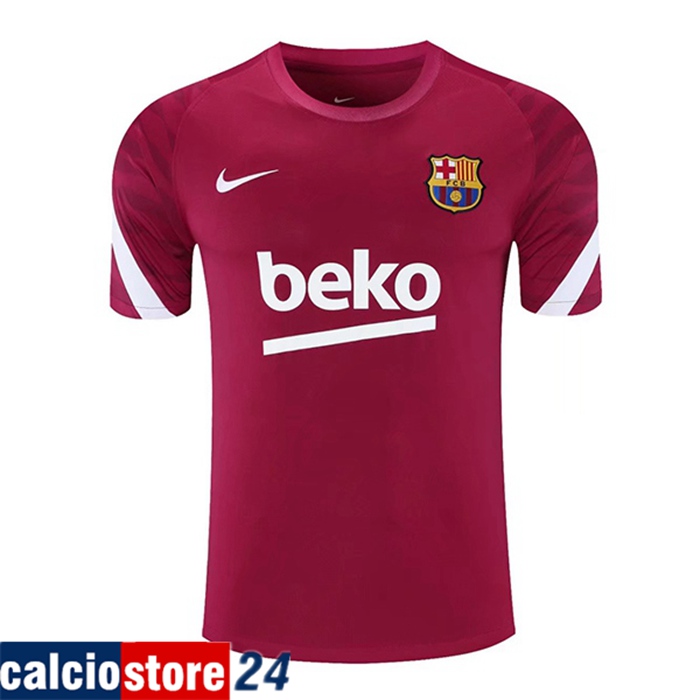 T Shirt Allenamento FC Barcellona Rosso/Bianca 2021/2022