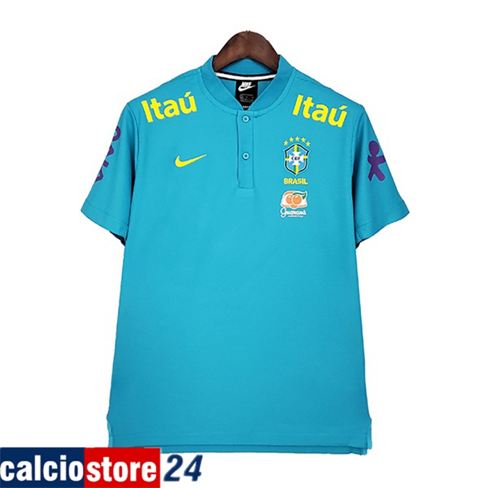 T Shirt Allenamento Brasile Nero/Blu 2021/2022