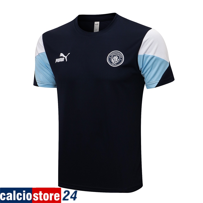 T Shirt Allenamento Manchester City Nero/Blu/Bianca 2021/2022