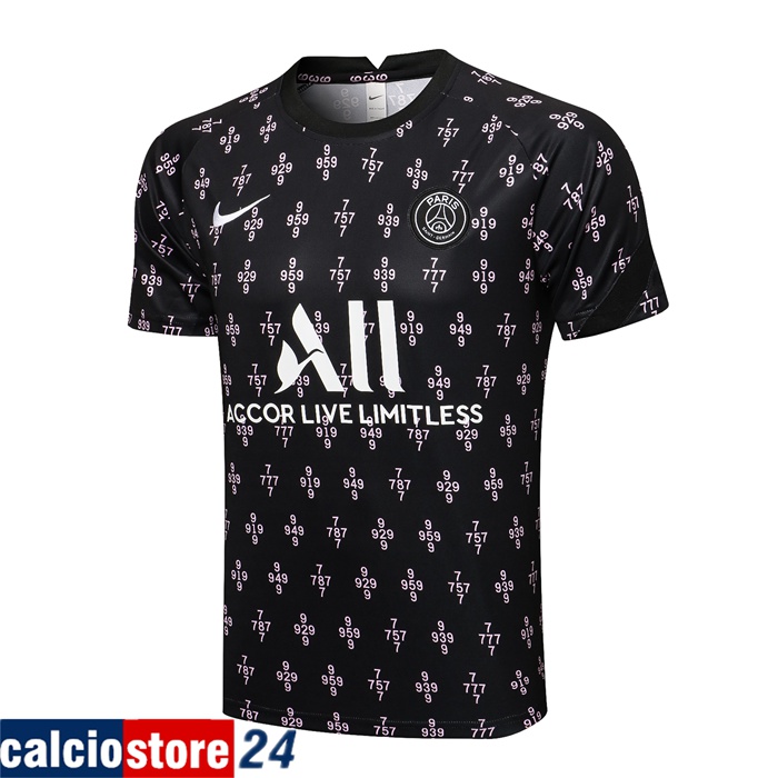 T Shirt Allenamento Jordan PSG Nero/Rosa 2021/2022