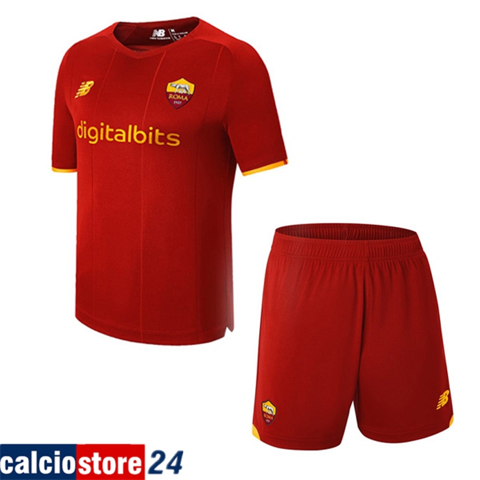 Kit Maglie Calcio AS Roma Prima + Pantaloncini 2021/2022