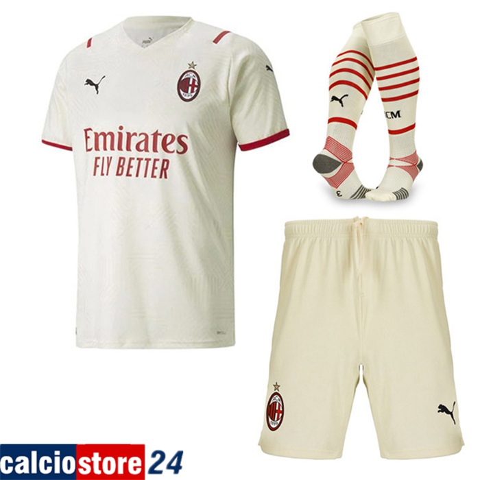 Kit Maglie Calcio AC Milan Seconda (Pantaloncini + Calzettoni) 2021/2022