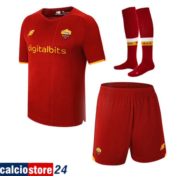 Kit Maglie Calcio AS Roma Prima (Pantaloncini + Calzettoni) 2021/2022