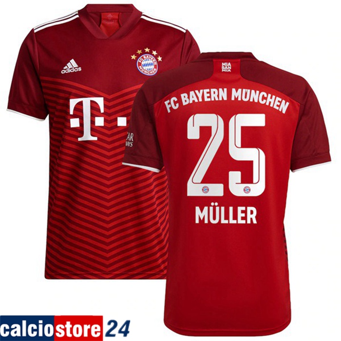 Maglie Calcio Bayern Monaco (Muller 25) Prima 2021/2022