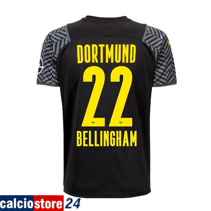 Maglie Calcio Dortmund BVB (Bellingham 22) Seconda 2021/2022