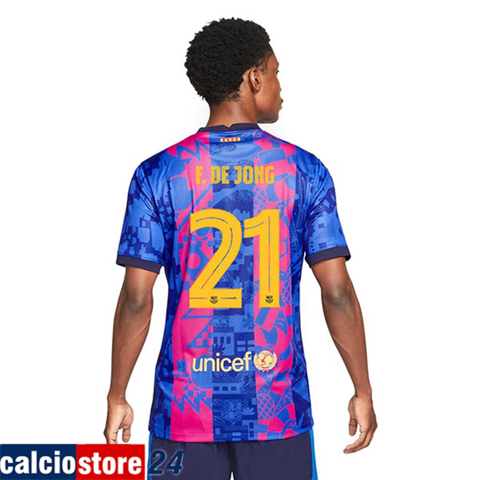 Maglie Calcio FC Barcellona (Frenkie de Jong 21) Terza 2021/2022