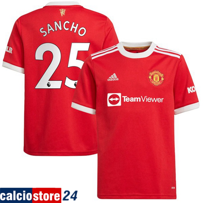 Maglie Calcio Manchester United (Sancho 25) Prima 2021/2022