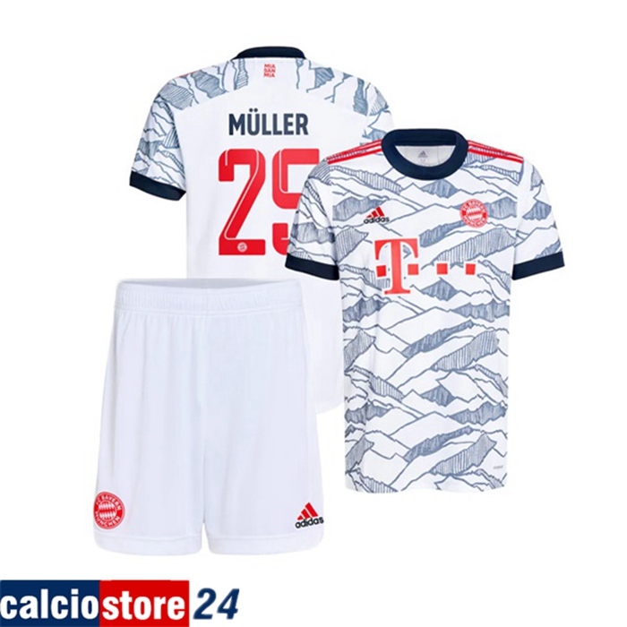 Maglie Calcio Bayern Monaco (Muller 25) Bambino Terza 2021/2022