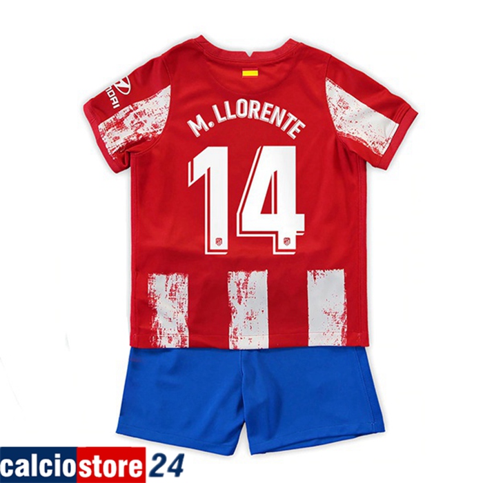Maglie Calcio Atletico Madrid (M. Llorente 14) Bambino Prima 2021/2022