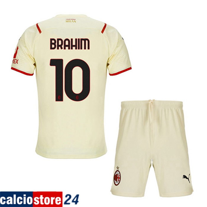 Maglie Calcio AC Milan (BRAHIM 10) Bambino Seconda 2021/2022