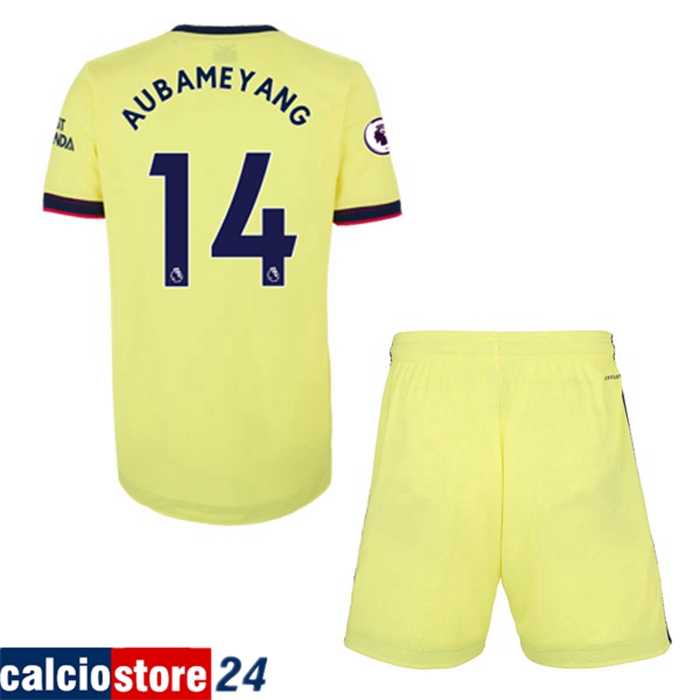 Maglie Calcio FC Arsenal (Pierre-Emerick Aubameyang 14) Bambino Seconda 2021/2022