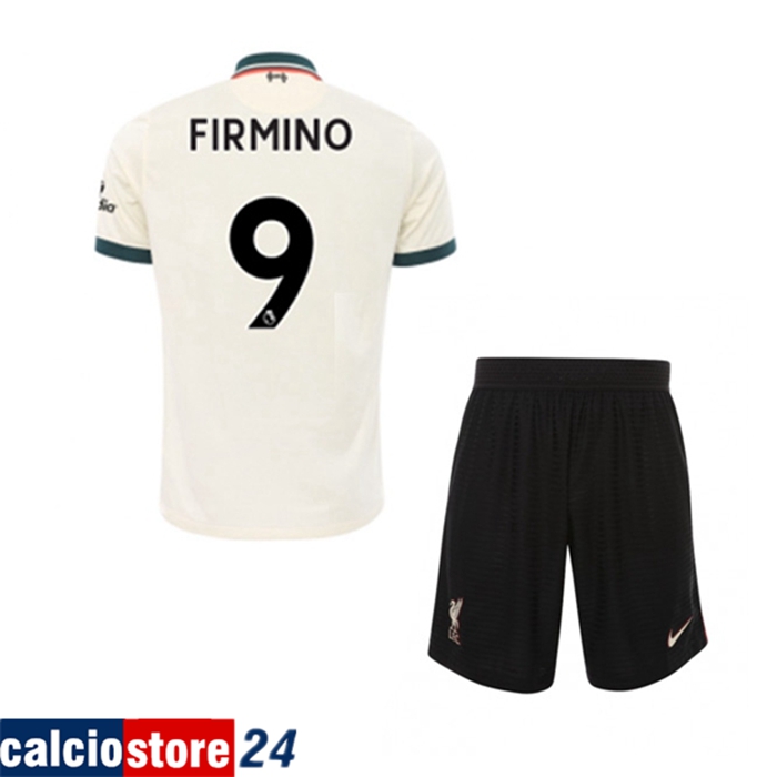 Maglie Calcio FC Liverpool (Roberto Firmino 9) Bambino Seconda 2021/2022