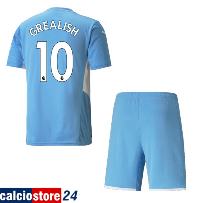 Maglie Calcio Manchester City (GREALISH 10) Bambino Prima 2021/2022