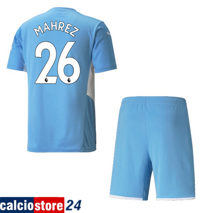 Maglie Calcio Manchester City (MAHREZ 26) Bambino Prima 2021/2022