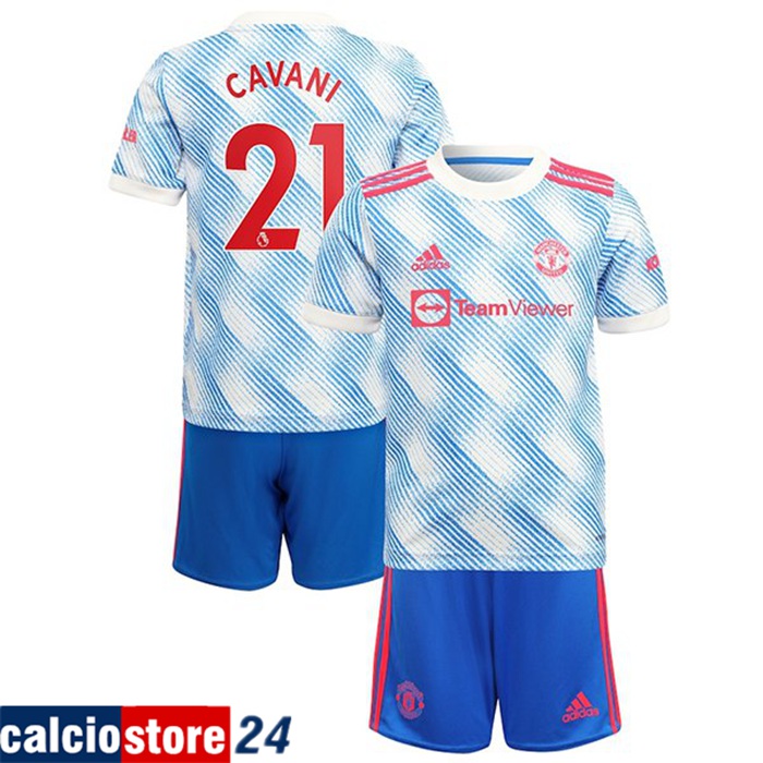 Maglie Calcio Manchester United (Cavani 21) Bambino Seconda 2021/2022