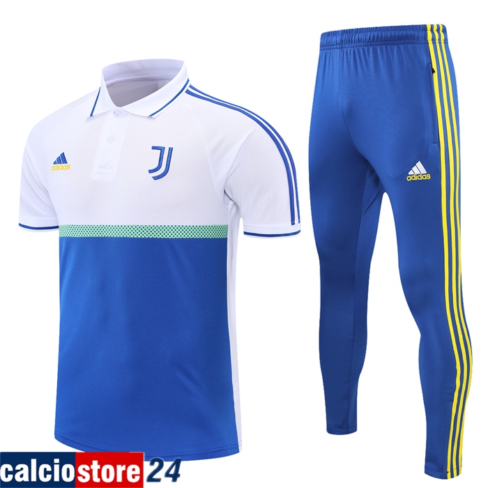 La Nuova Kit Maglia Polo Juventus + Pantaloni Bianca/Blu 2021/2022