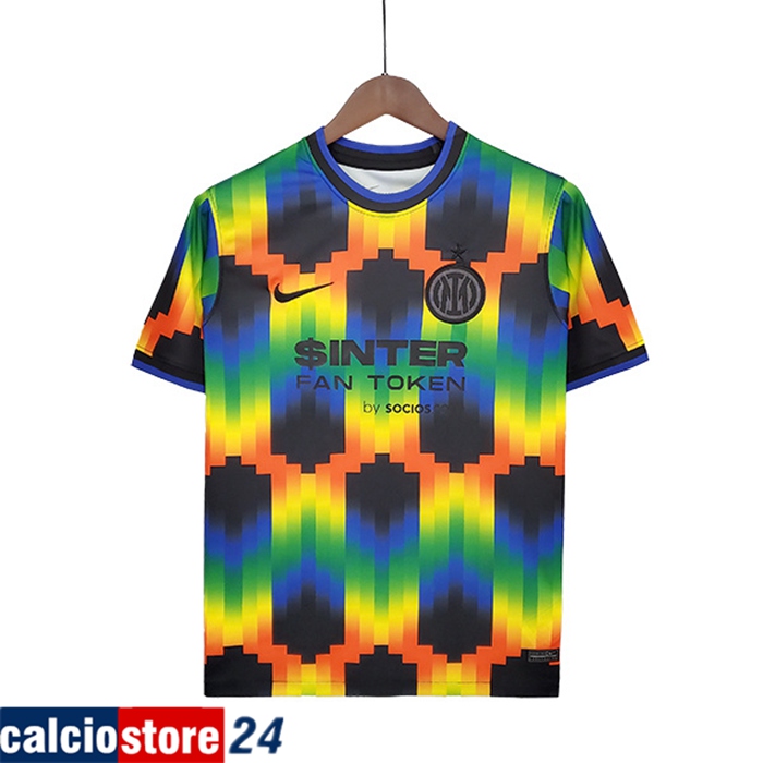 Nuove T Shirt Allenamento Inter Milan Nero/Blu/Giallo 2022/2023