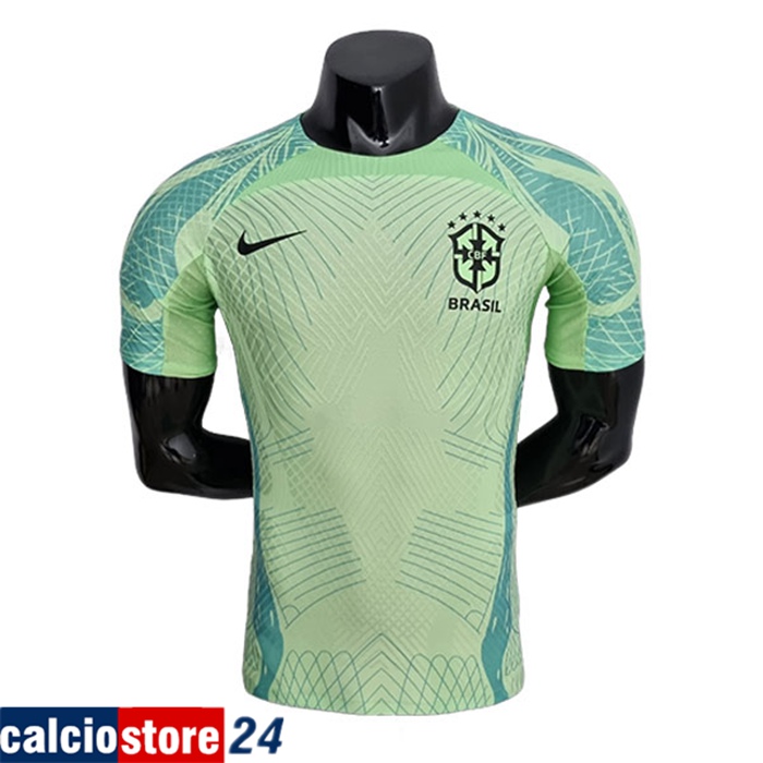 Nuova T Shirt Allenamento Brasile Player Version Verde 2022/2023