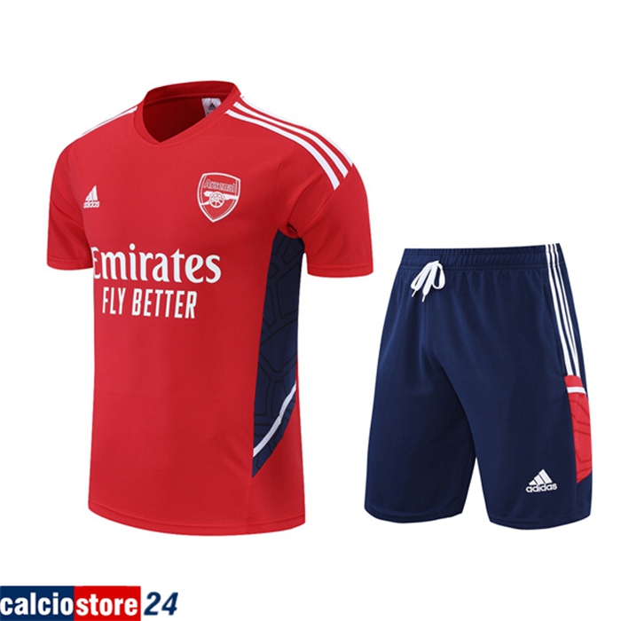T Shirt Allenamento Arsenal + Pantaloncini Rosso 2022/2023