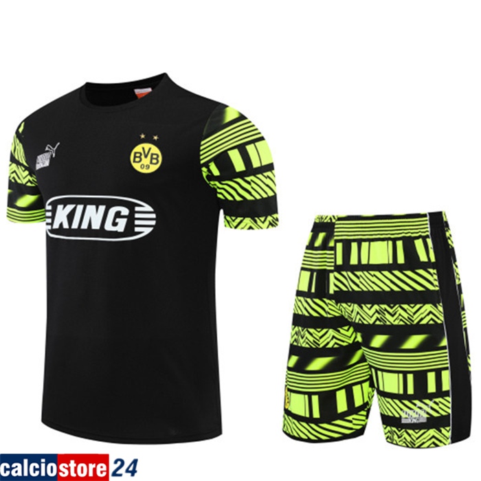 T Shirt Allenamento Dortmund BVB + Pantaloncini Nero 2022/2023