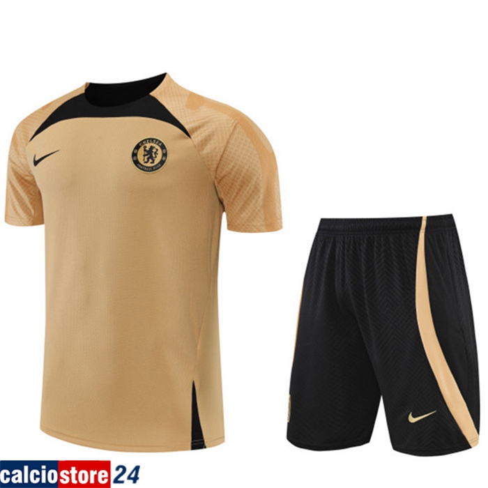 T Shirt Allenamento FC Chelsea + Pantaloncini Giallo 2022/2023