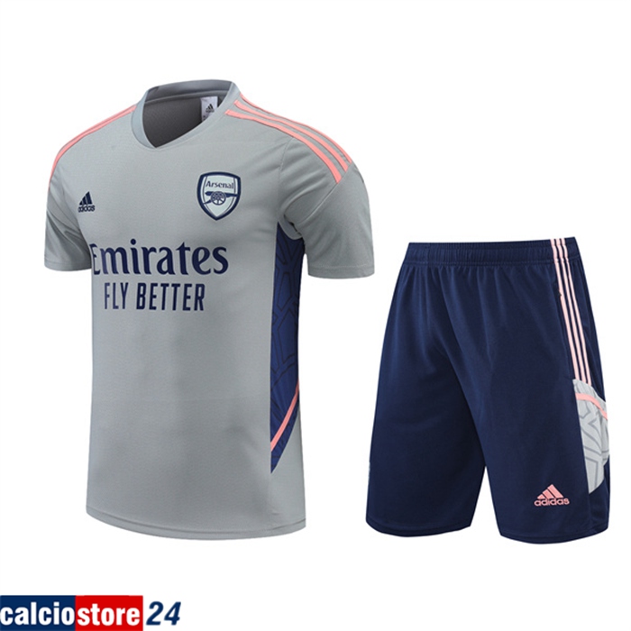 T Shirt Allenamento Arsenal + Pantaloncini Grigio 2022/2023
