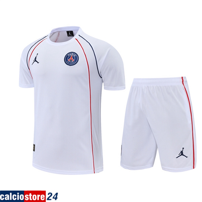 T Shirt Allenamento Jordan PSG + Pantaloncini Bianco 2022/2023