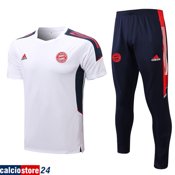 T Shirt Allenamento Bayern Monaco + Pantaloni Bianco 2022/2023